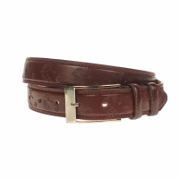 Curea barbati, casual-eleganta, din piele ecologica, latime 3.5 cm, maro - NB017